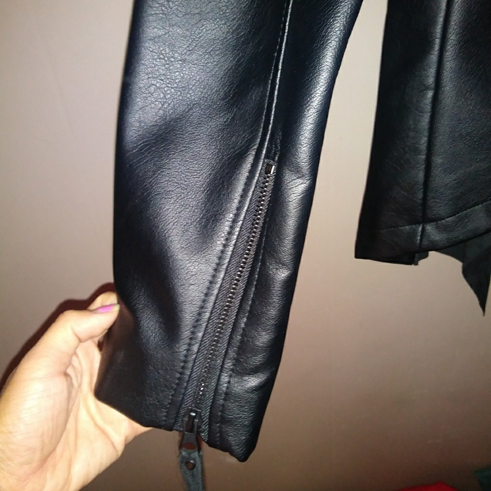 Faux Leather Black Jacket - Picture 4 of 5